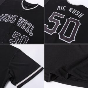 Custom Black Black-Gray Authentic Baseball Jersey