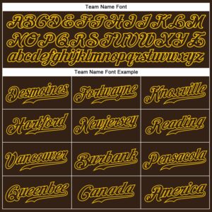 Custom Brown Brown-Gold Authentic Baseball Jersey