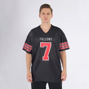 Custom Black Red-White Mesh Authentic Football Jersey