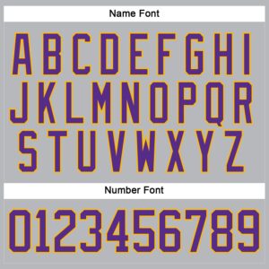 Custom Gray Purple-Gold Hockey Lace Neck Jersey