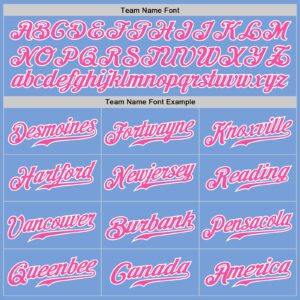 Custom Light Blue Pink Pinstripe Pink-White Authentic Baseball Jersey