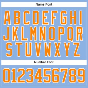 Custom Light Blue Bay Orange-White Hockey Lace Neck Jersey