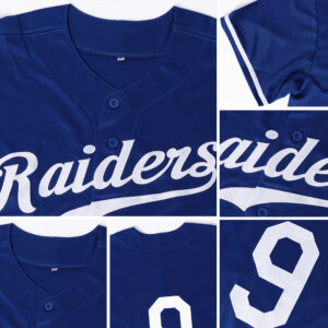 Custom Royal White-Red Baseball Jersey