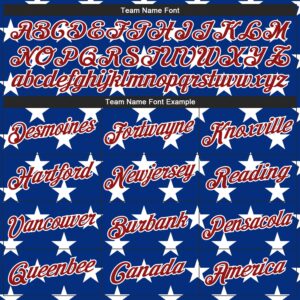 Custom Royal Red-White 3D Pattern Design American Flag Authentic Basketball Jersey