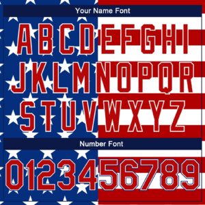 Custom Royal Red-White 3D Pattern Design American Flag Authentic Basketball Jersey