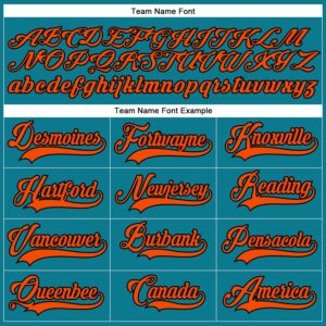 Custom Teal Orange-Black Hockey Lace Neck Jersey