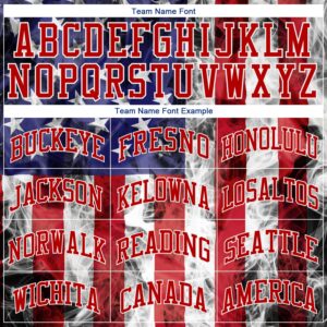 Custom White Red-Royal 3D American Flag Fashion Authentic Baseball Jersey