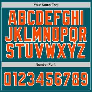 Custom Teal Orange-White Authentic Baseball Jersey