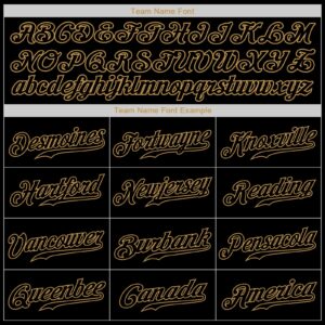 Custom Black Black-Old Gold Authentic Baseball Jersey