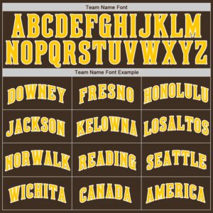 Custom Brown Gold-White Authentic Baseball Jersey