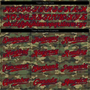 Custom Camo Red-Navy Authentic Salute To Service Baseball Jersey