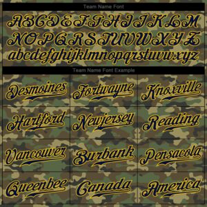 Custom Camo Navy-Gold Authentic Baseball Jersey