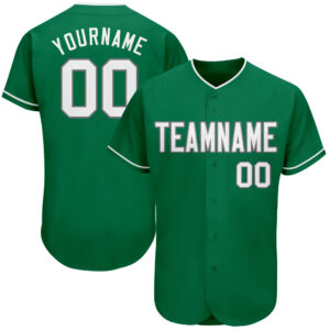 Custom Kelly Green White-Gray Authentic St. Patrick’s Day Baseball Jersey