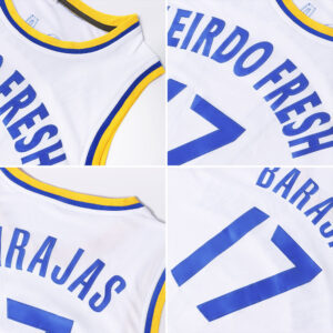 Custom White Steel Gray-Old Gold Authentic Throwback Basketball Jersey